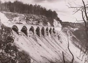 Drackenstein, Drachenlochbrücke im Bau