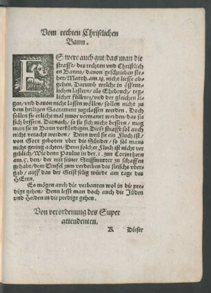 Vom rechten Christlichen Bann.