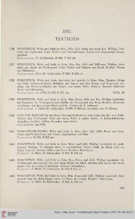 XVII. Textilien (Nr. 1156 - 1171a)