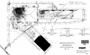 Freudenstadt Hbf: Nebengebäude Entwässerung (Grundriß,Schnitte)