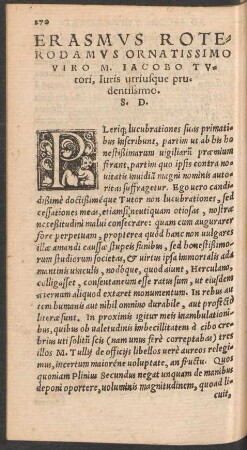 Erasmus Roterodamus Ornatissimo Viro M. Iacobo Tutori ... S. D.