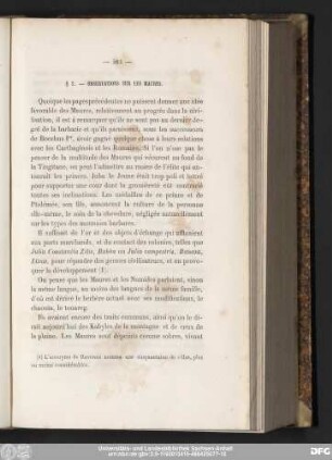 § 5. — Observations Sur Les Maures.