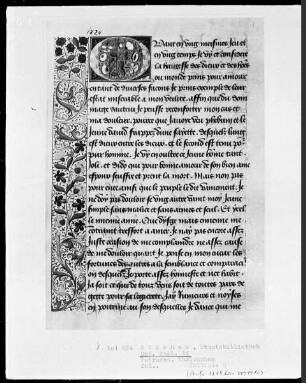Triomphes des Petrarca — Initiale O und Teilbordüre