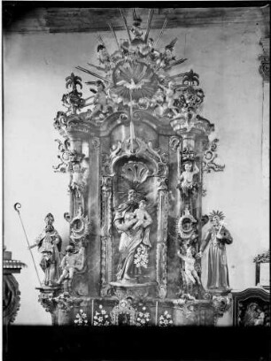 Baitenhausen Wallfahrtskapelle Sankt Maria am Berg Karmel Kreuzigungsaltar, gefertigt von Johann Hegenauer (um 1760/1765)