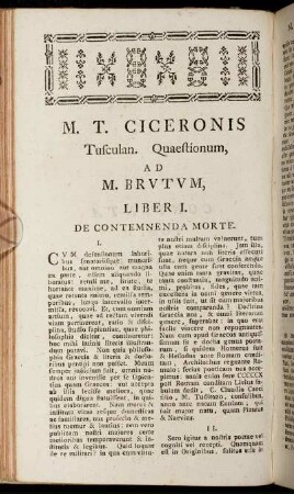 Liber I. De Contemnenda Morte.