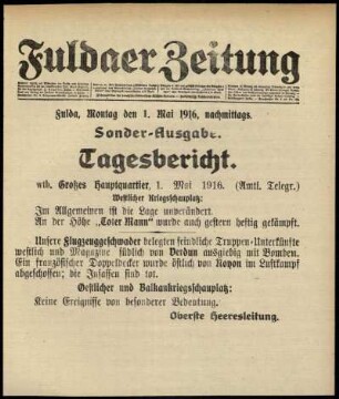Ausgabe vom Montag, den 01. Mai 1916.