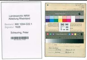 Entnazifizierung Peter Scheuring , geb. 23.09.1889 (Handlungsgehillfe)