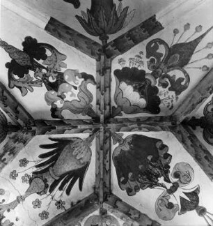 Gewölbe mit floraler Bemalung : Gewölbe mit floraler Bemalung (1451/1500). Sankt Katharein an der Laming. Filialkirche Sankt Alexius