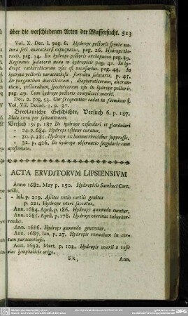 Acta Eruditorum Lipsiensium
