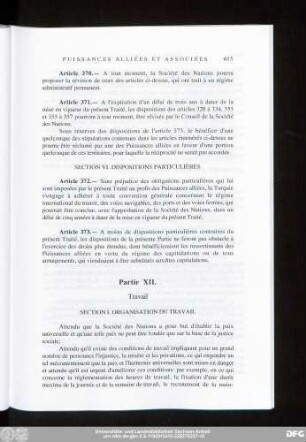 Partie XII. Travail