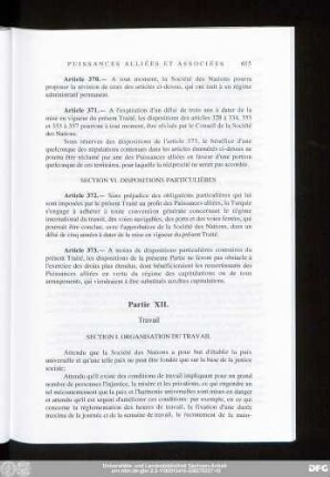 Partie XII. Travail
