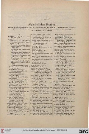 Alphabetisches Register