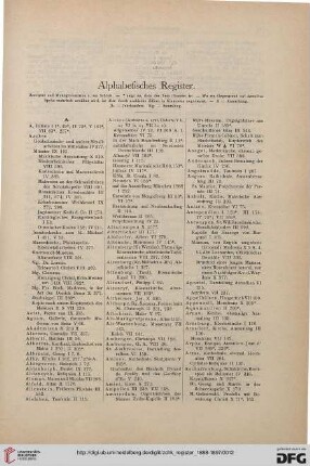 Alphabetisches Register