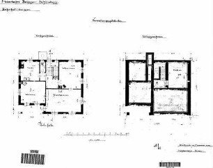 Erzingen (Baden): Empfangsgebäude Grundrisse UG,EG