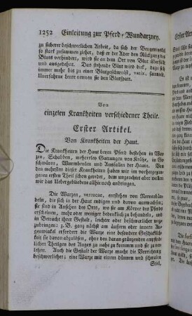 Von einzelen Krankheiten verschiedener Theile.