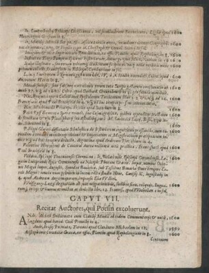 Caput VII. Recitat Auctores, qui Poesin excoluerunt.
