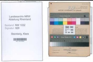 Entnazifizierung Klara Steinberg , geb. 15.08.1894 ()