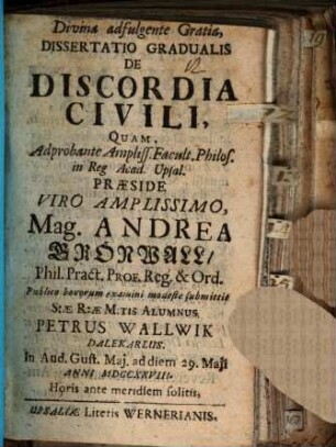Diss. grad. de discordia civili