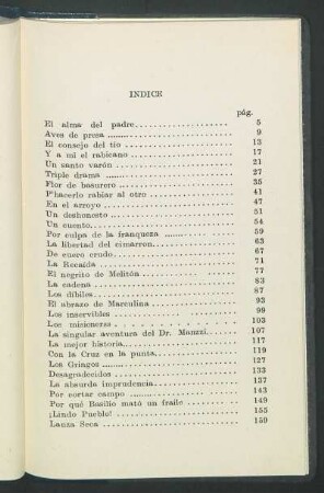 Índice [de la obra]