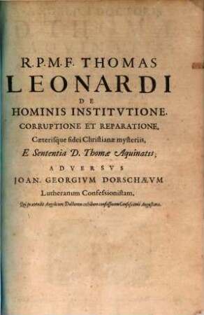 Sententia de prima hominis institutione