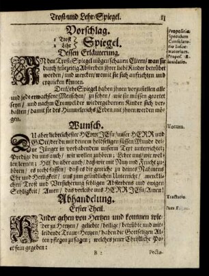 Abhandelung. Erster Theil. [Trost]