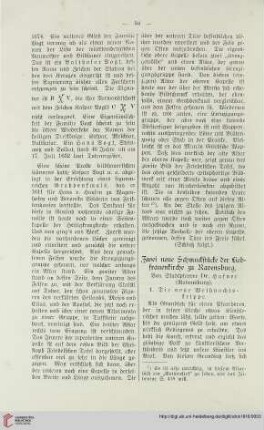 34: Zwei neue Schmuckstücke der Liebfrauenkirche zu Ravensburg