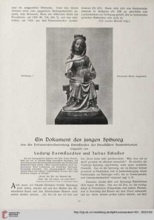 3/4: Ein Dokument des jungen Spitzweg : aus der Dokumenten-Sammlung Darmstaedter der Preußischen Staatsbibliothek