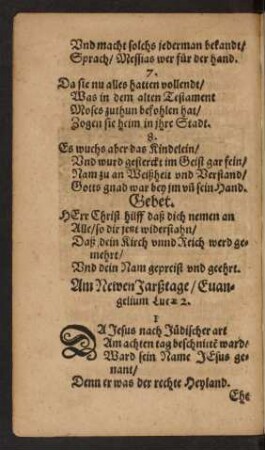 Am Newen Jarßtage ...