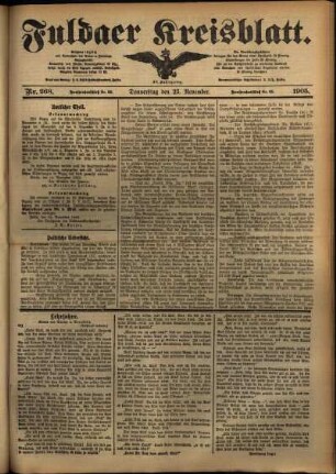 Ausgabe vom Donnerstag, den 23. November 1905.