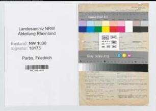 Entnazifizierung Friedrich Parbs, geb. 07.08.1906 (Fabrikant)