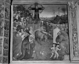 Kapellenausmalung — Szenen aus Lokallegenden — Transport des Volto Santo
