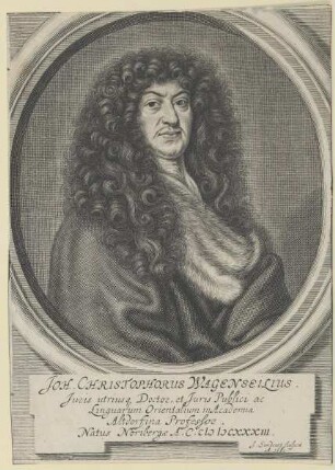 Bildnis des Joh. Christophorus Wagenseilius