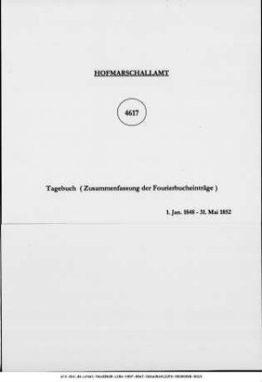 Tagebuch (Zusammenfassung der Fourierbucheinträge)