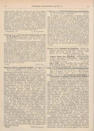 231 [Rezension] Wilhelm Dilthey‘s gesammelte Schriften. IV. Bd