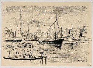 Blick auf den Kieler Hafen von Gaarden aus