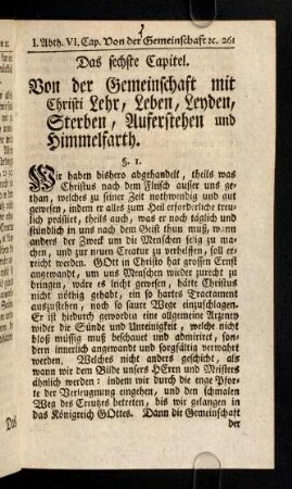 261-282, Das sechste Capitel