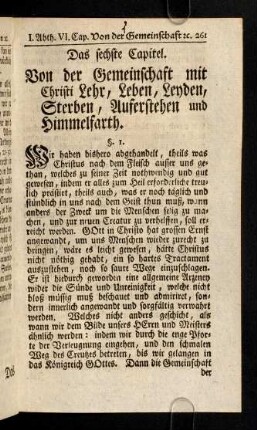 261-282, Das sechste Capitel