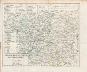 Die preussische Provinz Brandenburg, entworfen und gezeichnet von Dr. F. W. Streit