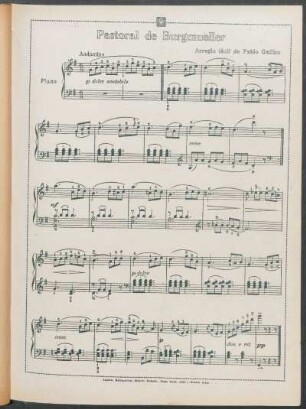 Pastoral de Burgmueller - [Partitura] : Arreglo fácil de Pablo Gallico