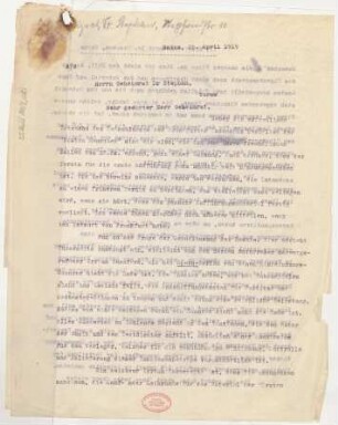 Brief an Karl Stephan : 25.04.1919