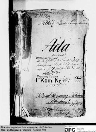 Feststellung der Landeshoheitsverhältnisse der Mühlen und deren Bewohner zu Quaßlin, Dresenow und Wilsen