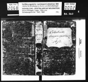 Lager- und Gültbuch über Baumerlenbach.