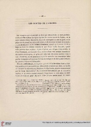Les routes de l’Amanus