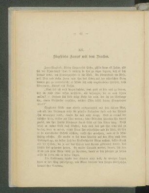 XV. Siegfrieds Kampf mit dem Drachen.