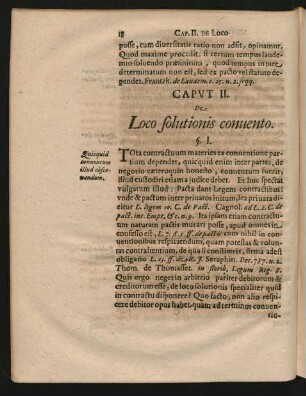 Caput II. De Loco solutionis convento.