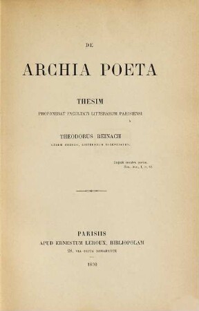 De Archia poeta
