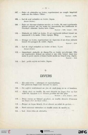 Divers (Nr. 115-121)