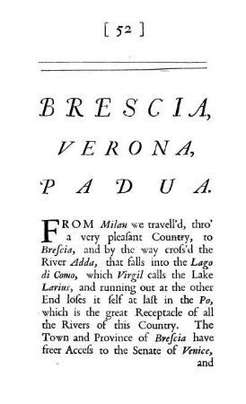 BRESCIA, VERONA, PADUA.