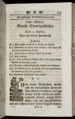 Erster Abschnitt. Neueste Staatsgeschichte.