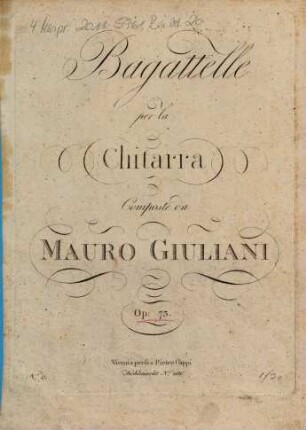 Bagatelle per la chitarra : op: 73
